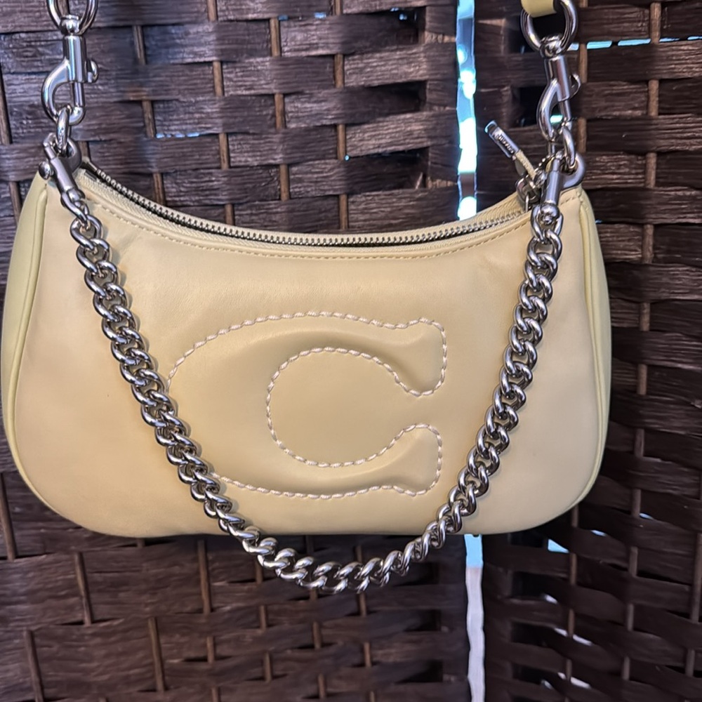 New without tags coach Teri crossbody yellow green. - Picture 2 of 10